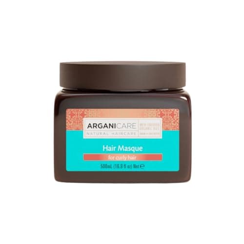 ARGANICARE Masque nourrissant à l’huile d’argan pour cheveux bouclés & frisés – hydratation intense, définition des boucles, anti-frisottis, souplesse & brillance, soin profond 500 ml