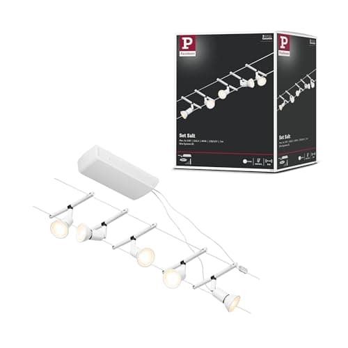 Paulmann 94458 CorDuo Set Système de Câbles Salt DC 5 x 10 W Blanc Mat