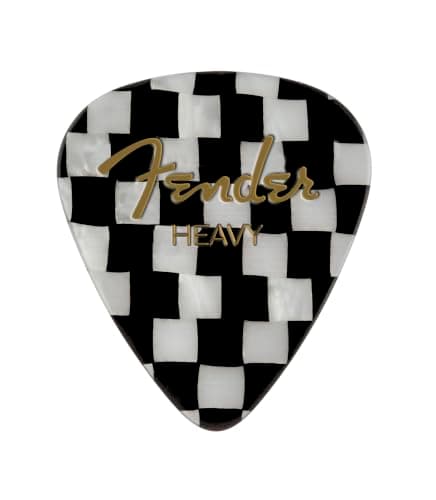 Fender 351 Shape Checker Heavy - Médiators de guitare en nylon (lot de 12)