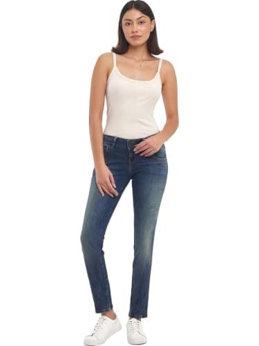 LTB Jeans Molly pour femme, coupe ajustée, bleu moyen Oxford Wash, taille 26W / 30L