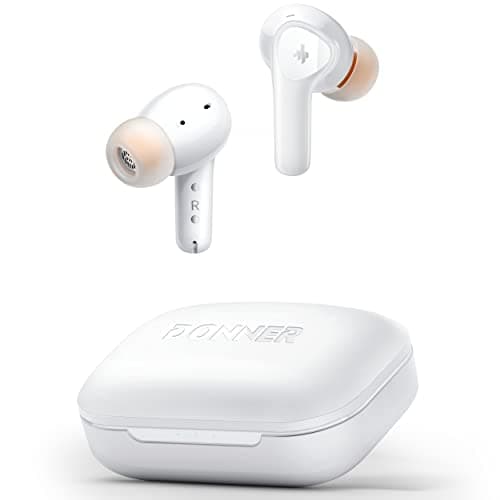 Donner Écouteurs sans fil Sport Bluetooth Blanc Réduction de bruit 32H Charge sans fil