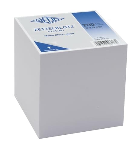 Werner Dorsh Waytex Bloc mémo encollé 700 feuilles 9 x 9 cm Couleurs assorties