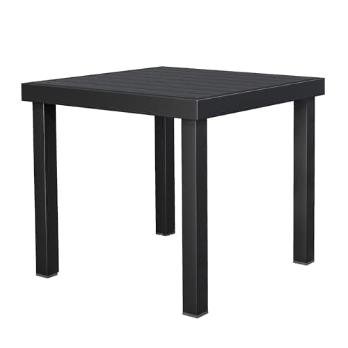 YITAHOME Table de Jardin de Terrasse Extérieure 140 x 90 x 74 cm Noir