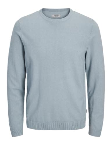 Jrebcallum Pull tricot pour homme à col rond