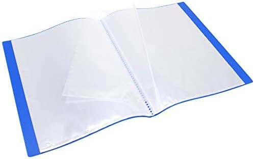 WAYTEX 931421 Protège Documents A4 80 Vues 40 Pochettes Couverture Polypro Bleu