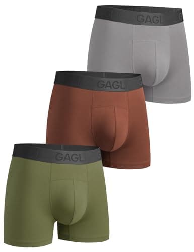 Gagli Boxers Homme Lot de 3 Coton Modal Confortable et Respirant Noir