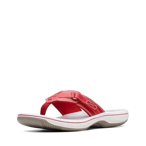 Clarks Tongs Breeze Sea New Red Synthetic 40.5 EU