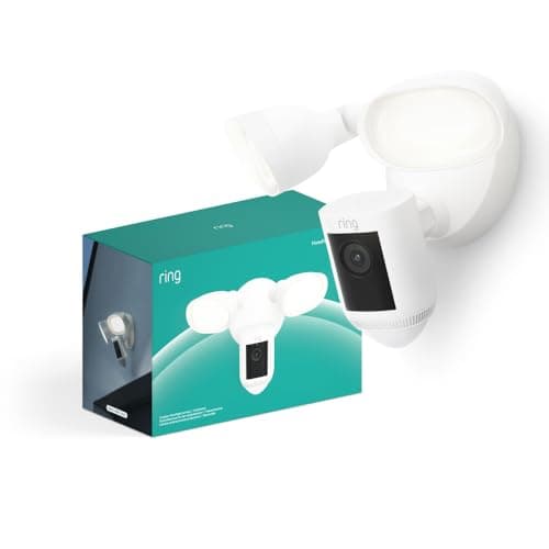 Ring Caméra Floodlight Pro Filaire Vidéo 2K Détection 3D Noir