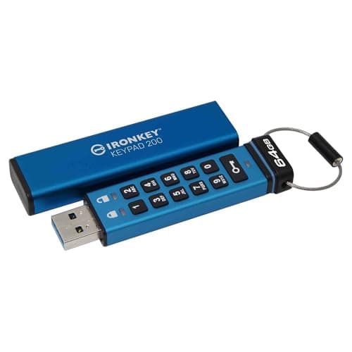 Kingston IronKey Keypad 200 Clé USB Type-A 64 Go Chiffrement Matériel FIPS