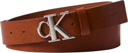 Calvin Klein Ceinture homme boucle lisse 35 mm marron taille 90