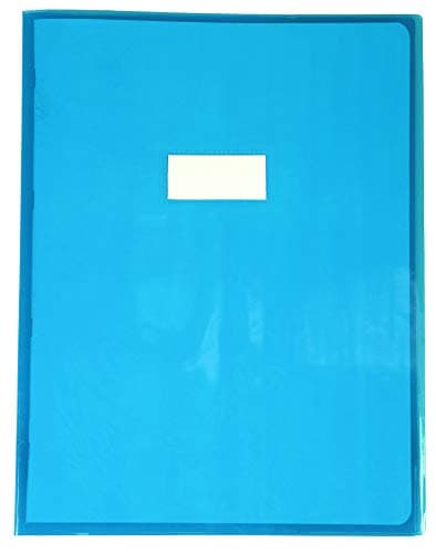 Calligraphe Protège-Cahier Cristalux Bleu 24x32 cm PVC Transparent Lisse
