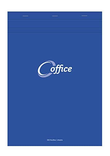 Calligraphe Bloc Office Agrafé A4 21x29,7 cm 100 Feuilles Petits Carreaux Bleu