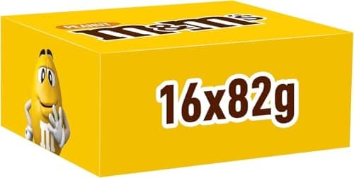 M&M'S Peanut Bonbons Chocolat et Cacahuètes Lot de 16 x 82g