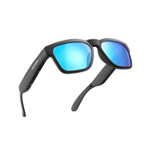 OhO Lunettes de Soleil Bluetooth Audio Open Ear Polarisées UV400 Z87.1 Noires