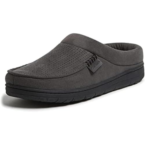Dearfoams Sabots pour homme Brendan en mousse à mémoire de forme Intérieur et Extérieur 45/46 EU