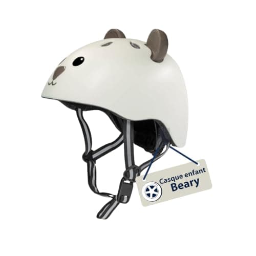 HUDORA Casque pour Enfants Beary - Casque Confortable pour Tout-Petits en XXS/XS - avec Un Adorable Motif d'ours - Casque de Haute Qualité - Idéal pour Draisienne, Trottinette & Vélo
