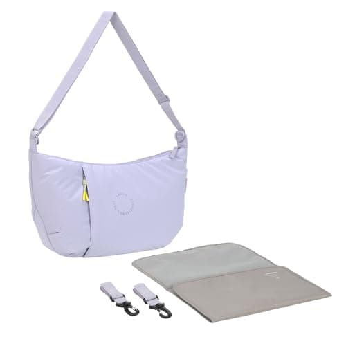 LÄSSIG Sac à langer Lunua Bum Bag Lila avec matelas et accessoires