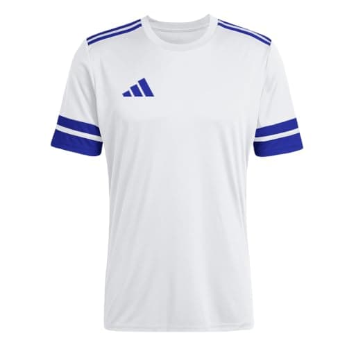 adidas Homme Squadra25 Jersey Short Sleeve Shirt, White/Royal Blue, XS