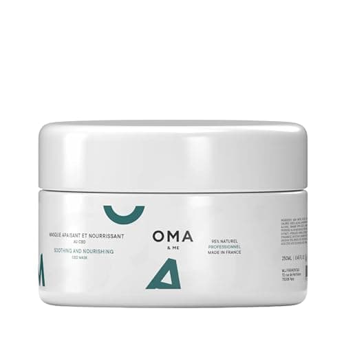 OMA & ME Masque Capillaire Apaisant Cuir Chevelu Irrité au CBD 250 ml
