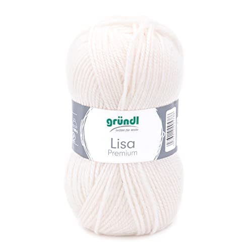 Gründl Lisa Premium Pelote de Fil Acrylique 50g Crème