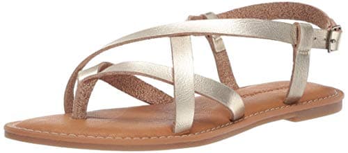 Amazon Essentials Sandales à lanières décontractées pour femme Or 37.5 EU
