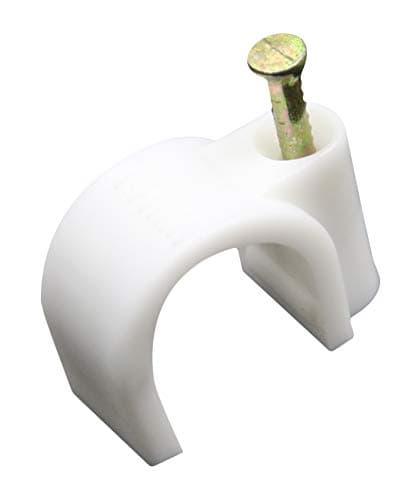 Zenitech Lot de 20 Attaches Plastiques Ø9 Blanc
