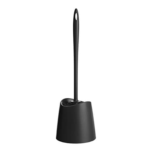 TATAY Brosse WC et support design moderne Noir 12 x 12 x 38 cm