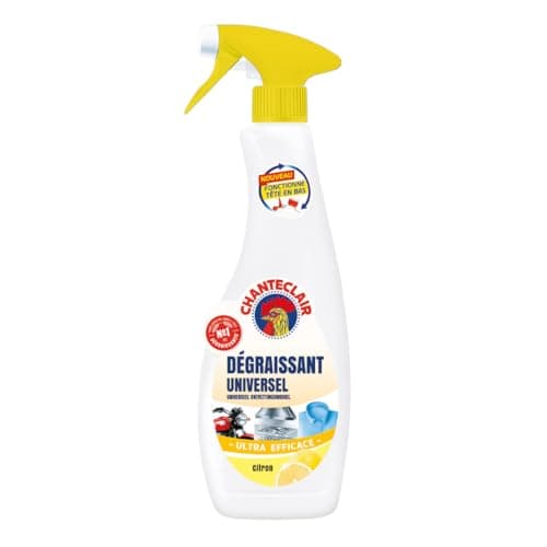Chanteclair - Spray Dégraissant Universel Citron Nettoyant, Idéaux sur Tout, Efficaces Partout, Fonctionne Tête en Bas - 600 ml