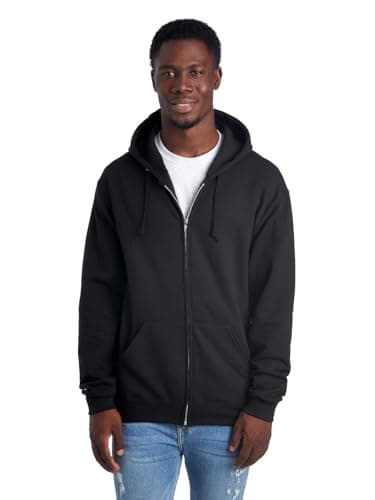 Jerzees Sweat à Capuche pour Homme, Noir, S