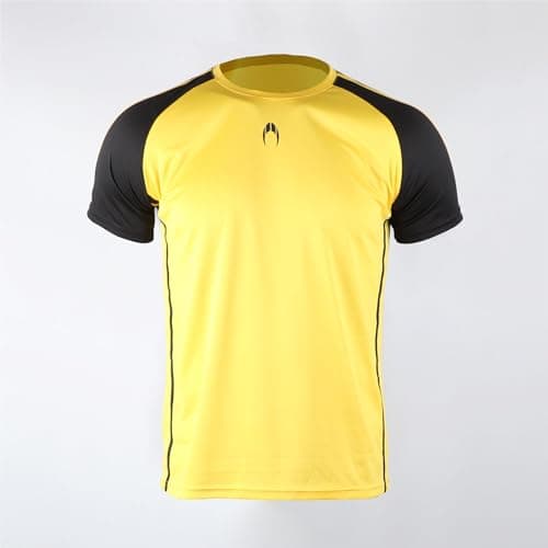 HO Soccer Akademia T-Shirt de Football de Football Jaune – Haut Niveau – Polyester, Couleurs Disponibles, Unisexe, pour Enfants, Jaune/Noir, 14XS