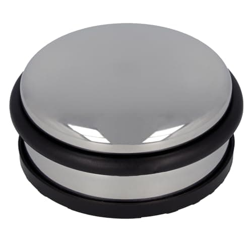 Westcott Butée de porte en acier inoxydable | Ronde d'un poids de 1,2 kg | ⌀ 10 cm, hauteur 4 cm | E-19001 00