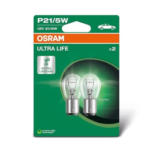Osram ULTRA LIFE, P21/5W, Double Blister, (2 lamps), white