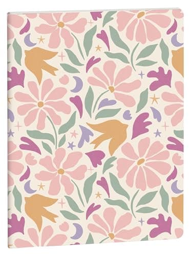 Exacompta Carnet Paloma 15x21 cm 64 pages lignées Fleurs papier Clairefontaine