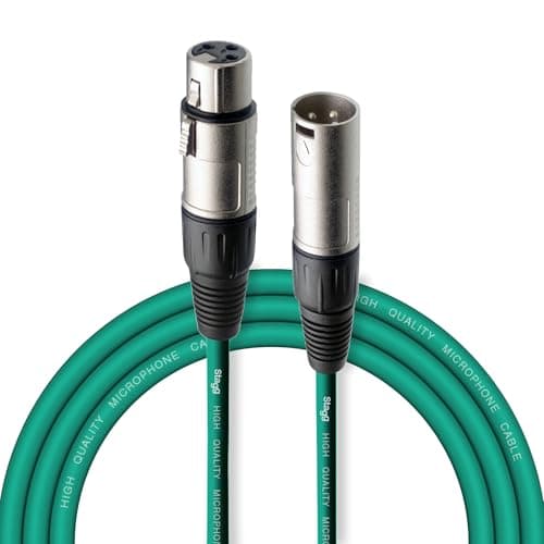 Stagg Câble microphone XLR femelle vers XLR mâle 3 m Vert