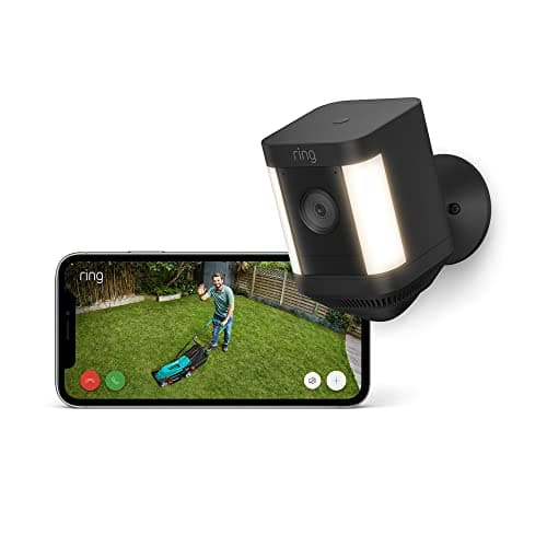 Ring Caméra Spotlight Plus sans fil - Caméra de surveillance extérieure wifi 1080p