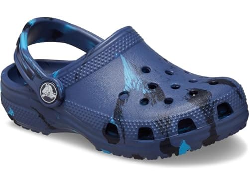 Crocs Unisexe Enfant Classic Marbled Clog T Sabots, Navy/Multi, 22/23 EU