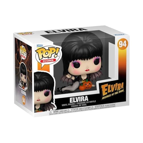 Funko Pop! Icons - Figurine Elvira Mistress of The Dark avec citrouilles