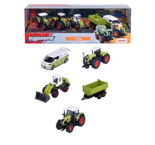 Majorette Coffret de 5 Véhicules Agricoles Claas Échelle 1/64