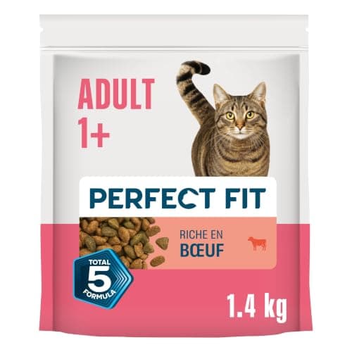 Perfect Fit Croquettes pour Chat Adulte Bœuf 5 x 1,4 kg Pack de 5
