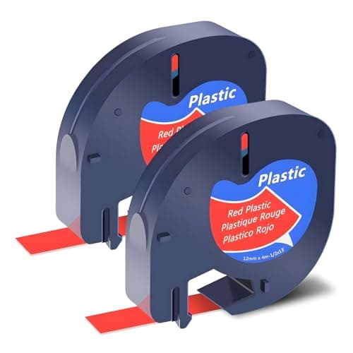 SHUBEIEUMI 2x Ruban pour Étiqueteuse Compatible pour Dymo LetraTag