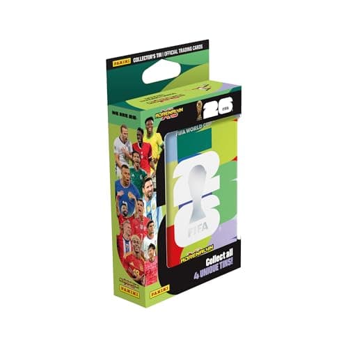 Panini Coupe du Monde FIFA 2026 Trading Cards Boîte métal Pocket avec 3 pochettes et 3 cartes édition limitée