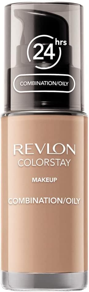 Revlon ColorStay Fond de Teint Tenue 24H, 320 True Beige 30 ml | Pour Peaux Mixtes à Grasses, Régule l'excès de sébum, Formule Soin Enrichie en Vitamine E Nourrissante et Protectrice, SPF 15
