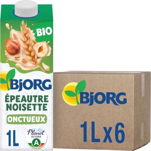 BJORG - Boisson Végétale Épeautre Noisette - Bio - 1 L x 6