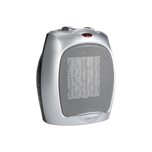 Amazon Basics Radiateur soufflant en céramique 1800 W Argenté