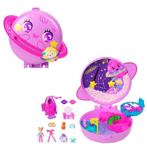 Polly Pocket Coffret Espace Planet Polly avec mini-figurine et 10 accessoires