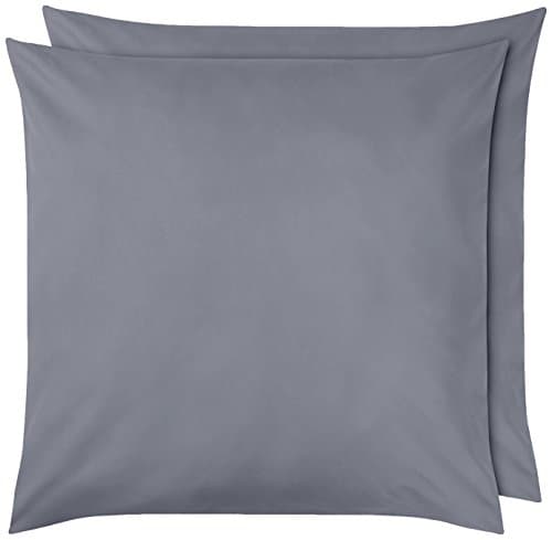 Amazon Basics Lot de 2 Taies d Oreiller en Microfibre Gris Foncé 80x80cm