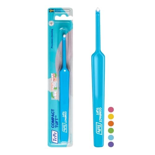 Brosse à dents de précision TePe Compact Tuft, couleurs assorties, 1 pièce