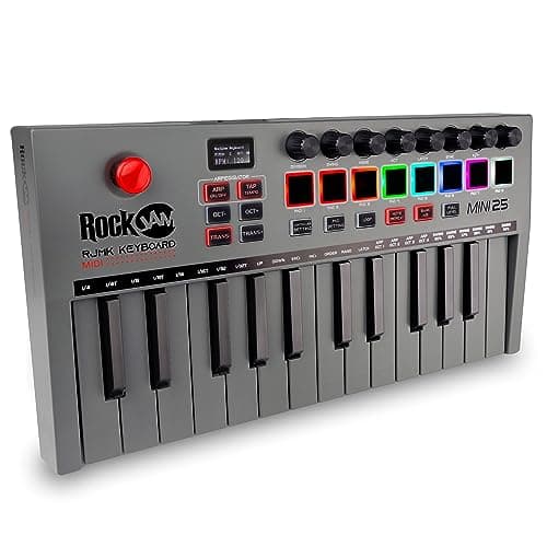 RockJam Go Clavier Maître MIDI USB et Bluetooth 25 touches 8 pads