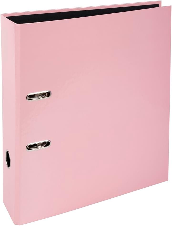 Exacompta - Réf. 53566E -Carton de 10 classeurs à levier A4 Prem'Touch AQUAREL - Dos de 80 mm - Mécanique 80 mm - Dimensions extérieures : 32 x 28,5 x 8 cm - Format à classer A4 - Rose