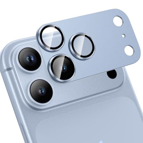 HWeggo Protection Objectif Caméra pour iPhone 18 Pro Max, Bleu